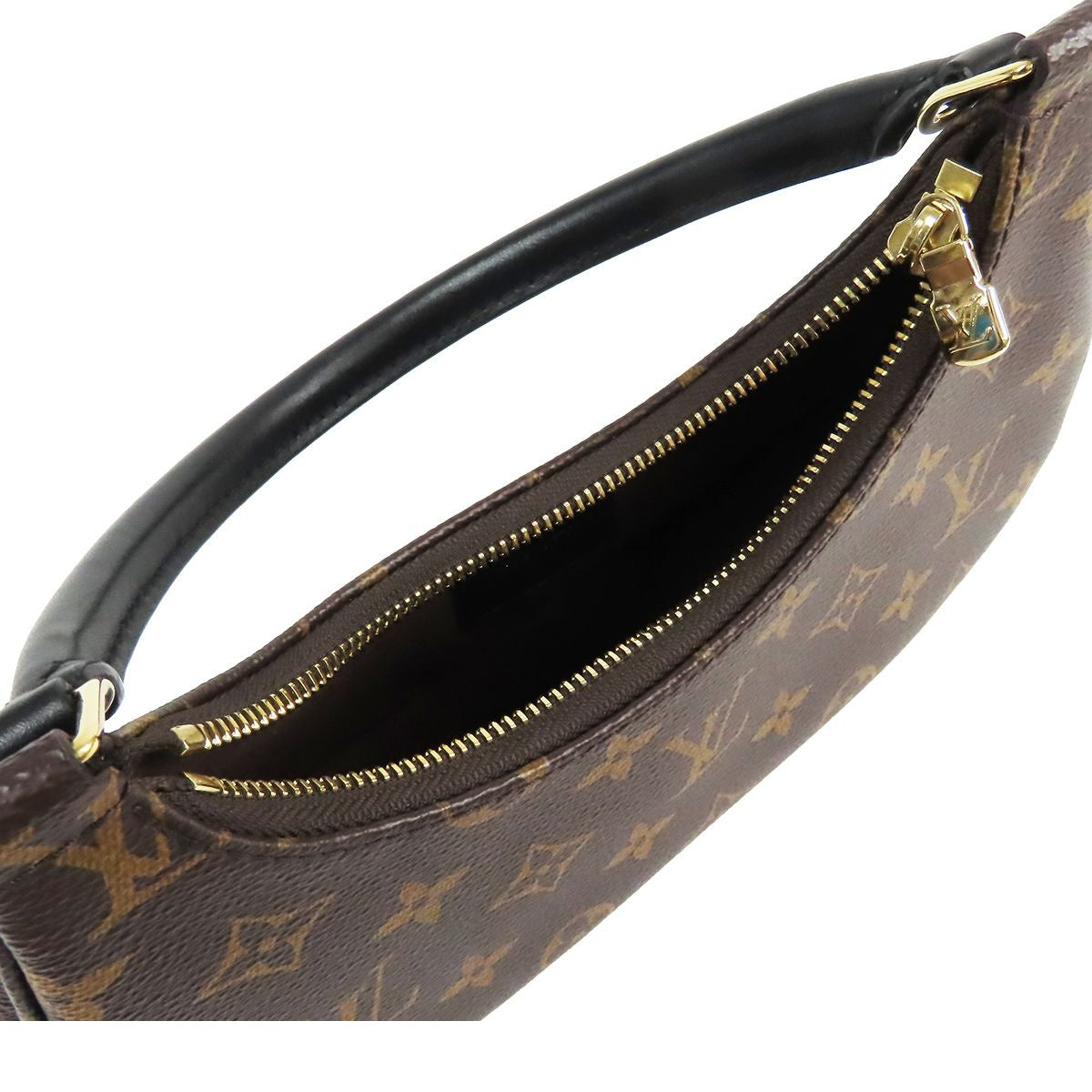 Louis Vuitton Earrings Back PM Black Monogram Canvas 2-Way — view 4