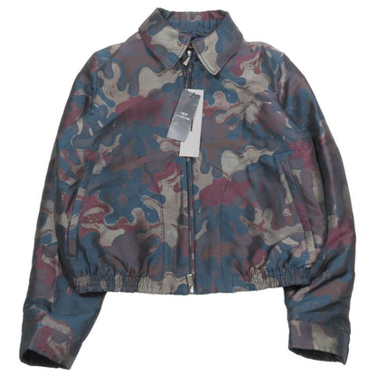 Dior Peter Doig Camouflage Batting Bomber Jacket 46 Multicolor