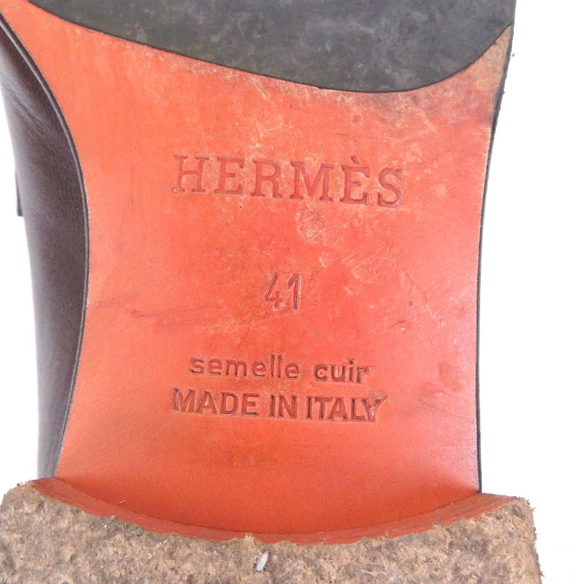Hermes Leather Constance Logo Loafers Moccasins Black 41 — view 10