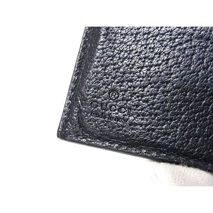 Gucci Wallet Black Gold Leather Bee Bifold — view 2
