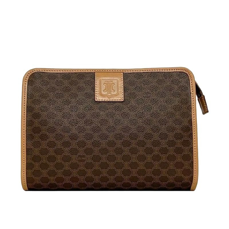 Celine Clutch Bag Brown Beige Macadam
