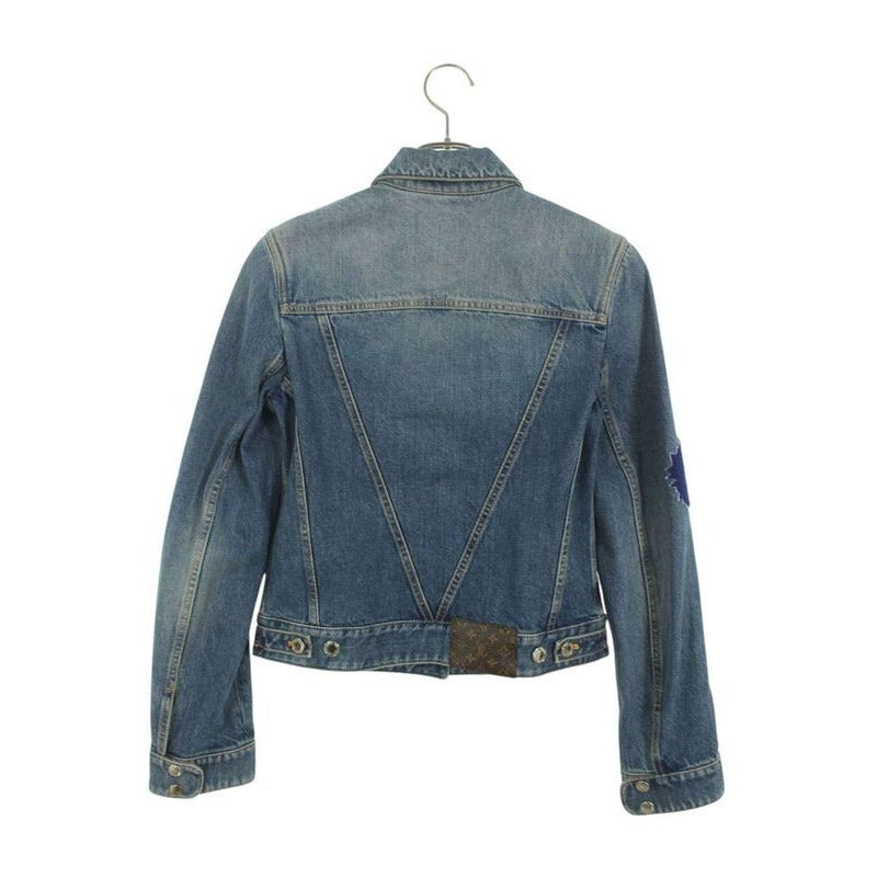 Louis Vuitton Yayoi Kusama Rw232 J GM1 Foja53 Multi-wappen Denim Jacket — view 2