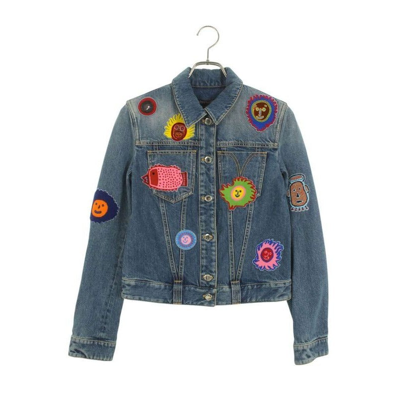 Louis Vuitton Yayoi Kusama Rw232 J GM1 Foja53 Multi-wappen Denim Jacket