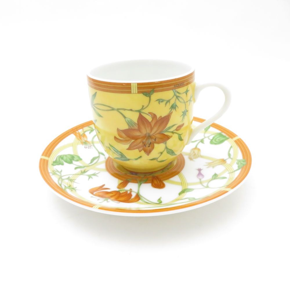 Hermes Siesta Demitasse Cup & Saucer Flower Hat