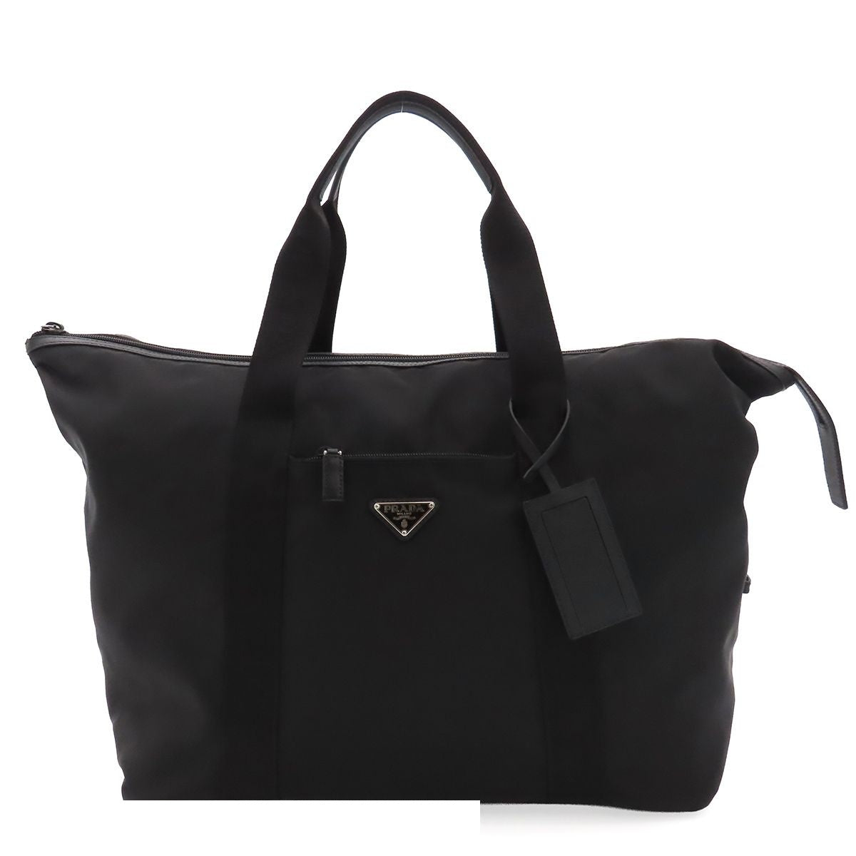Prada Boston Bag Nero Black Tessuto Saffiano — view 6