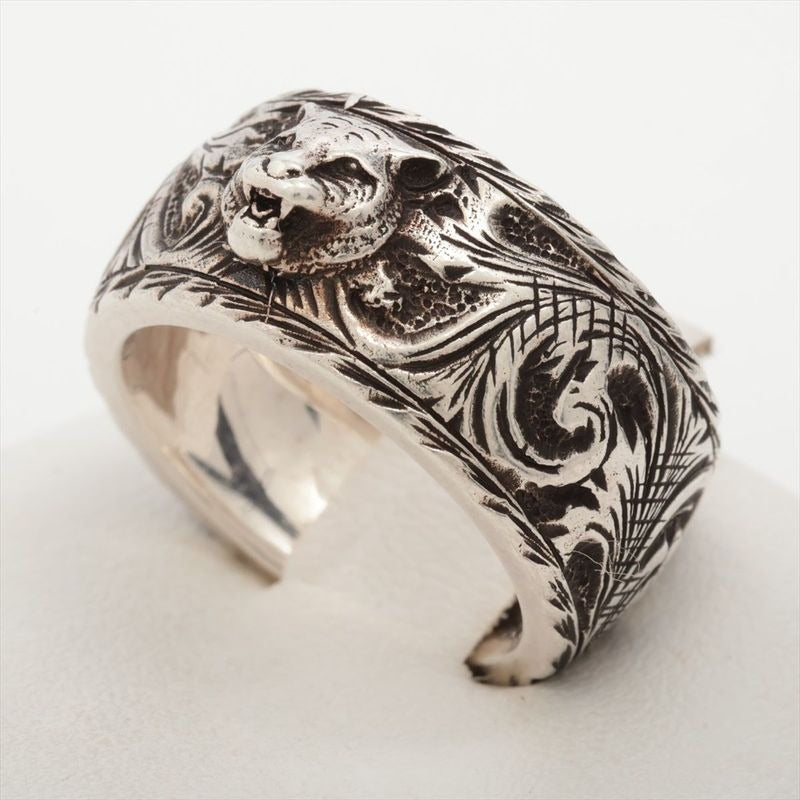 Gucci Taiga Head Arabesque Garden Silver Ring 12