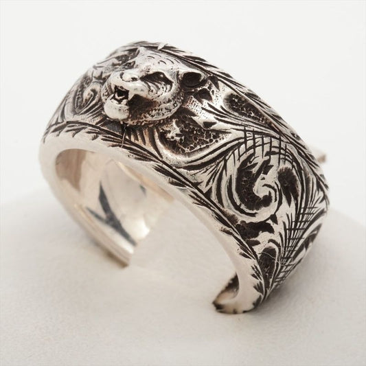 Gucci Taiga Head Arabesque Garden Silver Ring 12