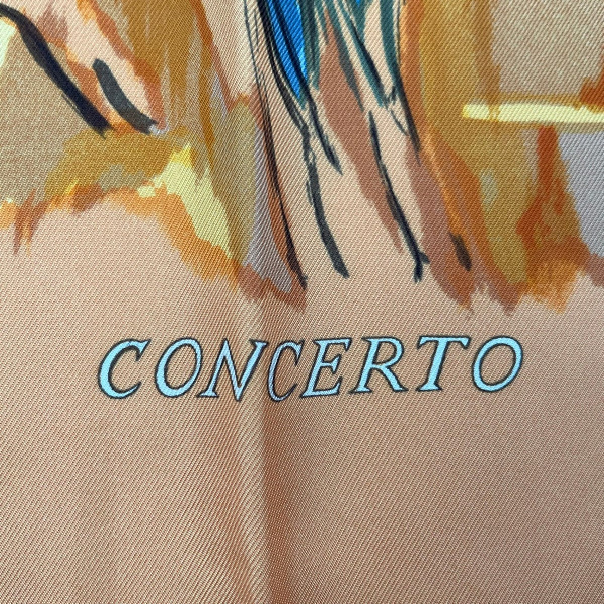 Hermes Scarf 100% Silk Carre 90 Concerto Orange — view 6