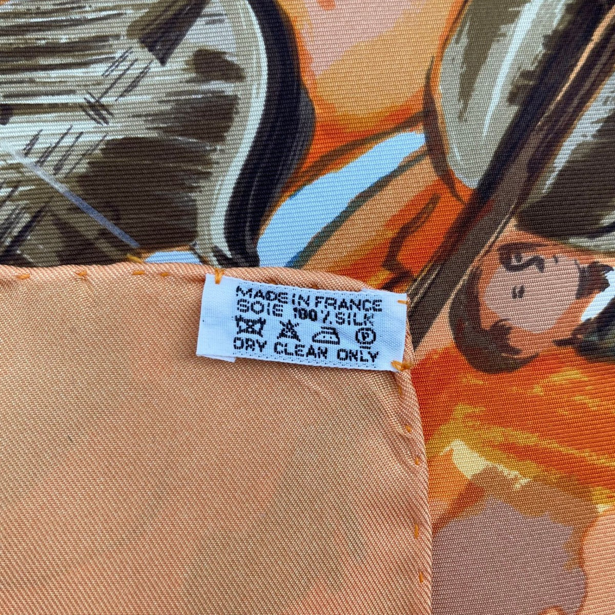 Hermes Scarf 100% Silk Carre 90 Concerto Orange — view 10