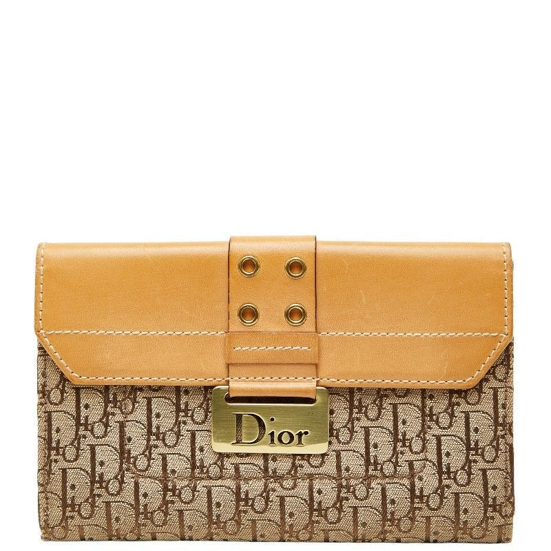 Dior Trotter Beige Brown Canvas Leather