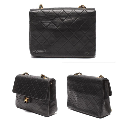 Chanel Chain Shoulder Bag Gold Single Flap Quilted Lambskin Number 2 — view 2