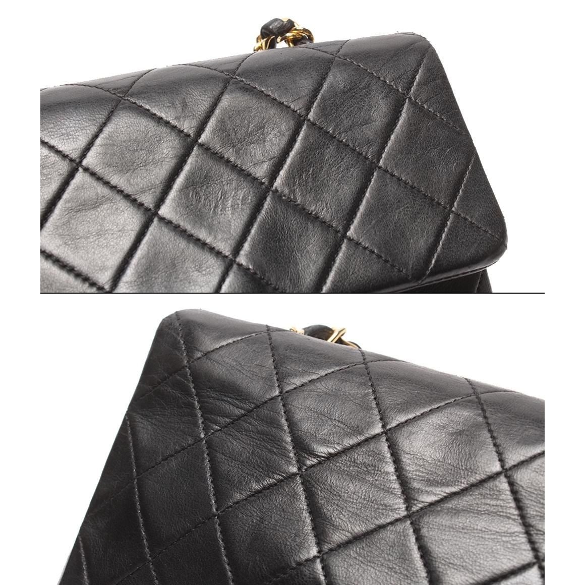 Chanel Chain Shoulder Bag Gold Single Flap Quilted Lambskin Number 2 — view 7