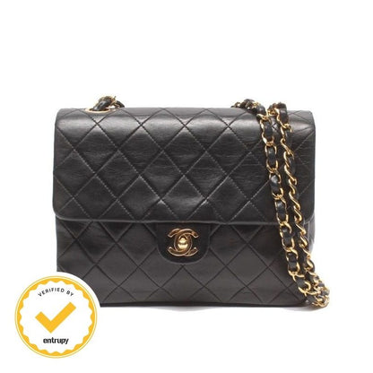 Chanel Chain Shoulder Bag Gold Single Flap Quilted Lambskin Number 2