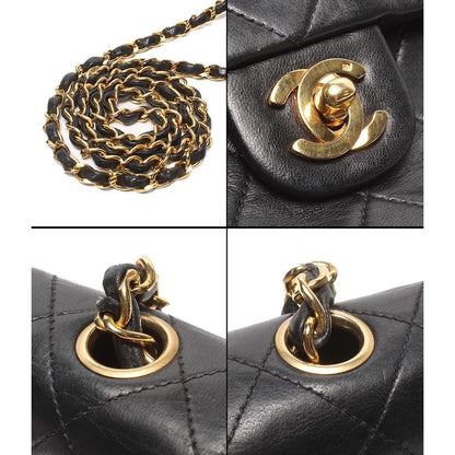 Chanel Chain Shoulder Bag Gold Single Flap Quilted Lambskin Number 2 — view 9