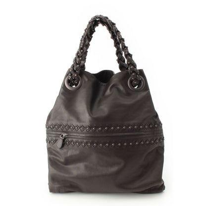 Bottega Veneta Leather Studded Handbag Black