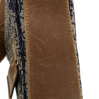 Dior/christian Dior Shoulder Bag Street Chic/trotter Navy And Ivory And Brown