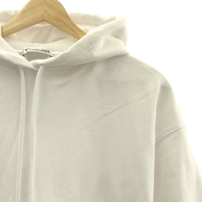 Balenciaga | Over Silhouette Back Logo Sweatshirt Hoodie | S | White | Men's