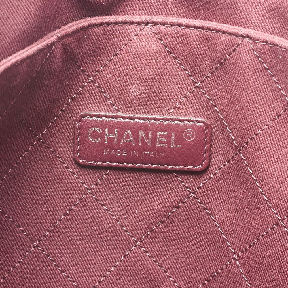 Chanel Tote Bag Coco Mark Canvas With Whistle Charm White And Black Silver