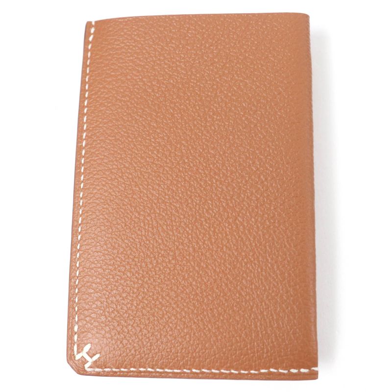 Hermes H Serie Gold Vaux Evercolor Card Case Passcase W Engraved With Box Made