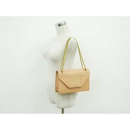 Saint Laurent Betty Chain Shoulder Bag Leather Pink Beige — view 6