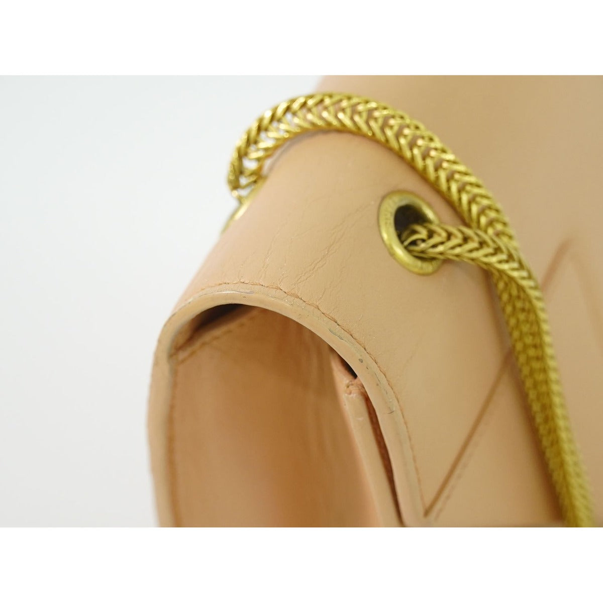 Saint Laurent Betty Chain Shoulder Bag Leather Pink Beige — view 7