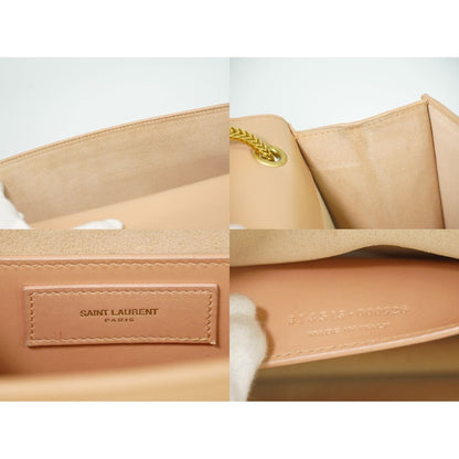 Saint Laurent Betty Chain Shoulder Bag Leather Pink Beige — view 9