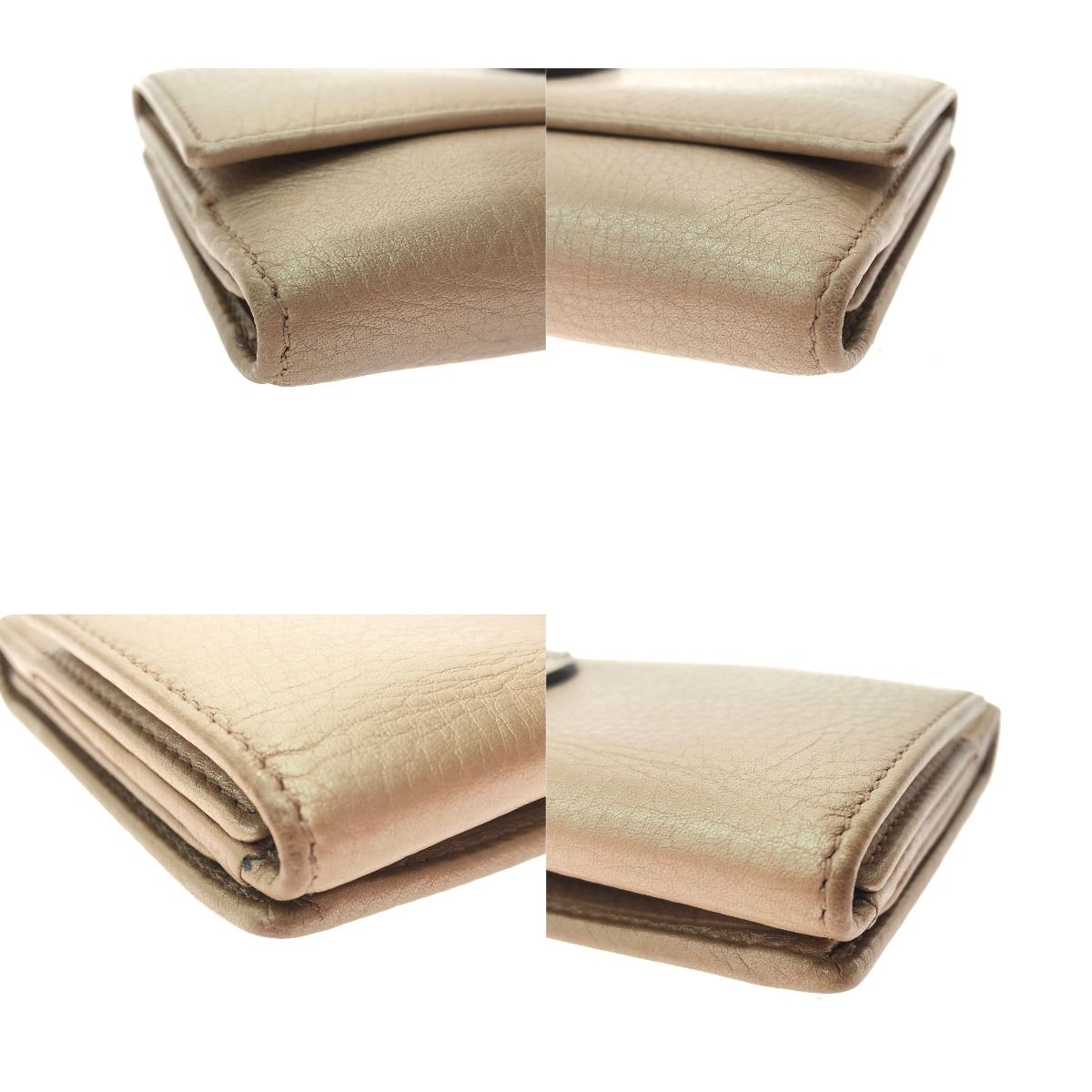 Gucci Women's Long Wallet Interlocking G W Hook Leather 231843 Beige