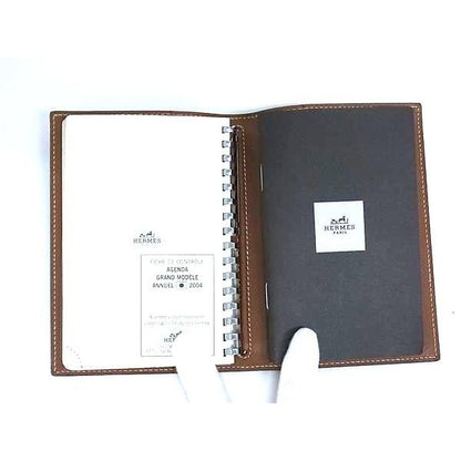 Hermes Agenda GM Courchevel Silver Hardware Notebook Schedule Book — view 5