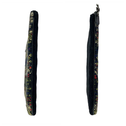 Chanel Coco Mark Multicolor Black Silver Hardware Tweed Clutch Bag Second Bag