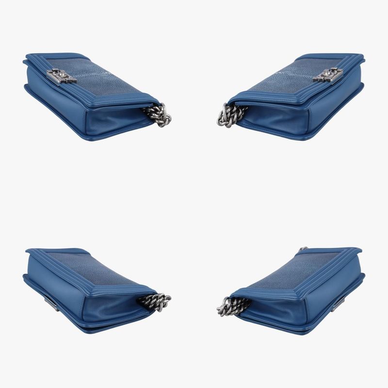 Chanel Boy Chanel Blue Pearl Fishskin And Leather A6713816706579