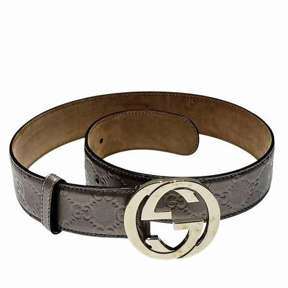 Gucci 114876 GG Interlocking Branded Accessories Belt Men's