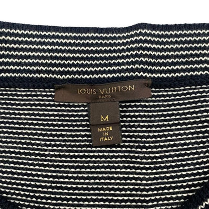 Louis Vuitton Sweater Striped Half Sleeve Knit Rw061w Wiks03mjb M Size Cotton