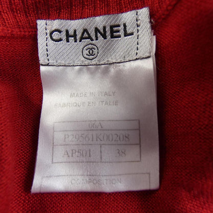 Chanel Vintage Knit Top Red — view 4