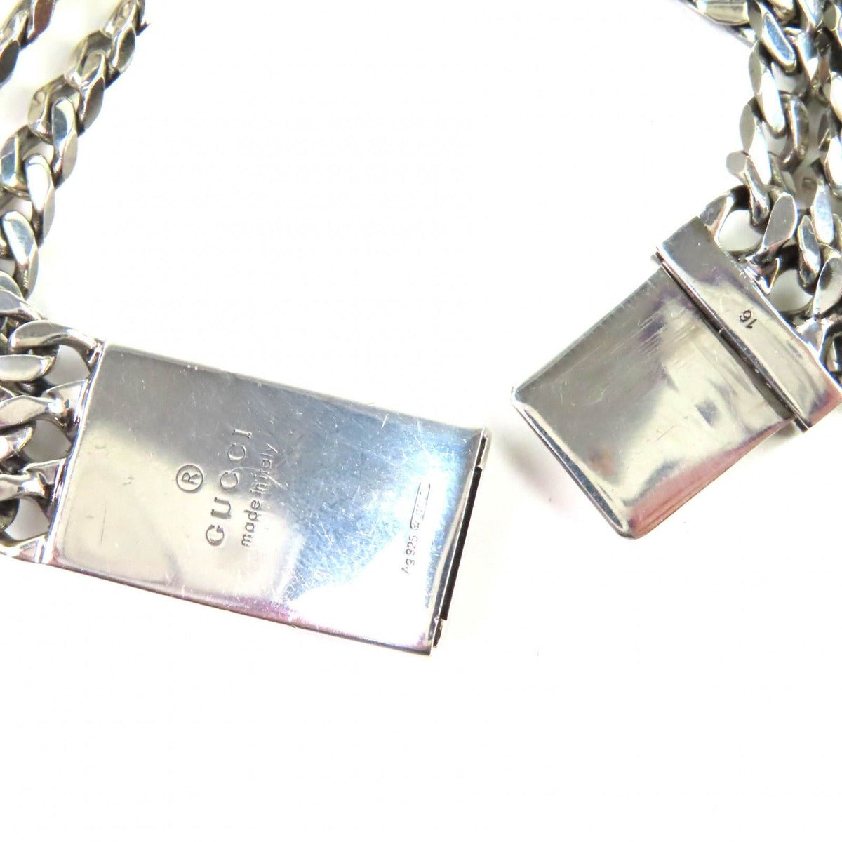 Gucci Ghost Skull GG Pattern Triple Chain Bracelet Silver — view 5