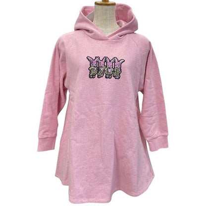 Dior Baby Rabbit Hoodie Dress Sweatshirt Cotton Pink Kids Sophisticated