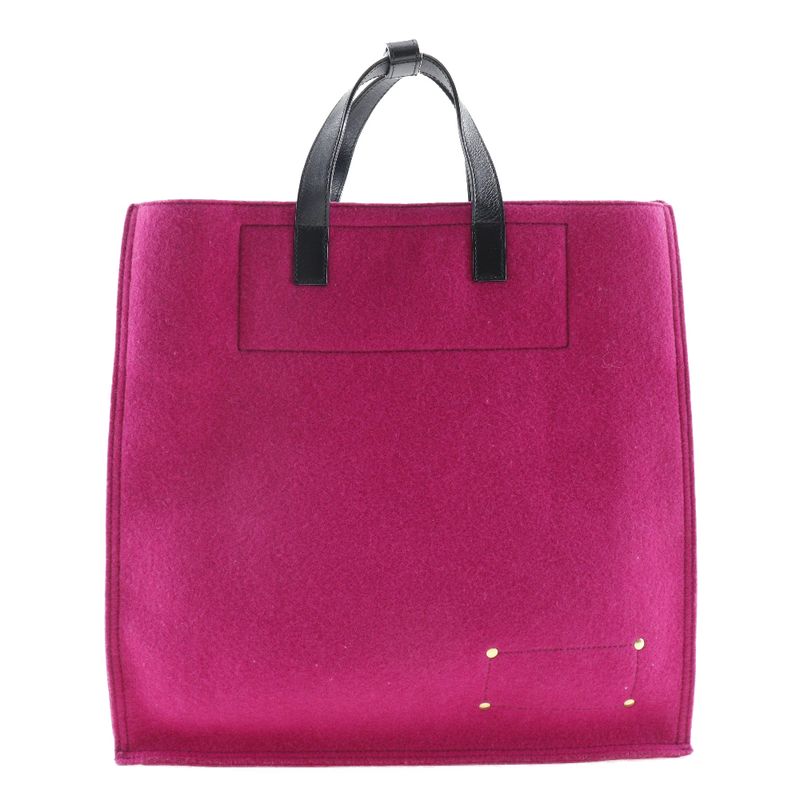 Saint Laurent Felt And Leather Pink Women's Tote Bag