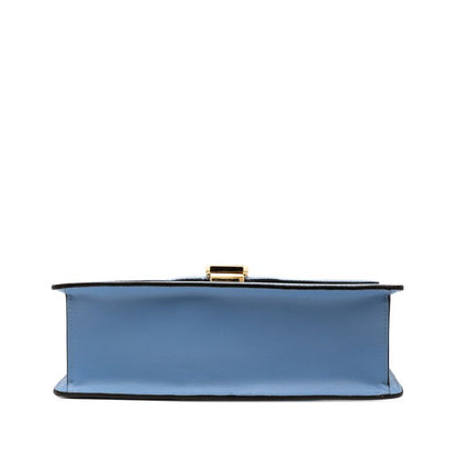 Gucci Sylvie One Shoulder Bag 421882 Blue Leather Women's Gucci