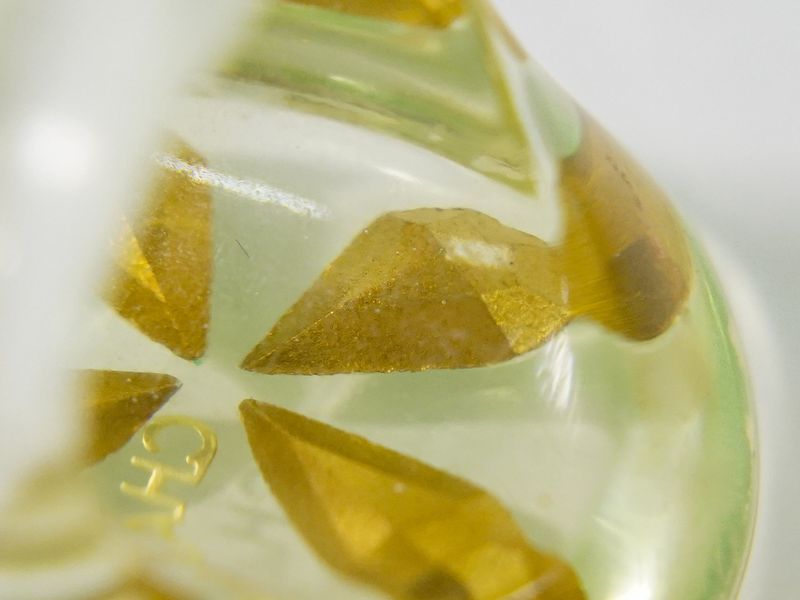 Authentic Chanel Clover Ring No 13.5 Plastic Clear Green Accessories Jewelry