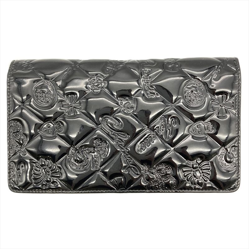 Chanel No5 Icon Long Wallet Patent Leather Black Coco Mark Ladies