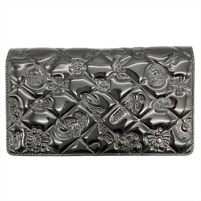 Chanel No5 Icon Long Wallet Patent Leather Black Coco Mark Ladies