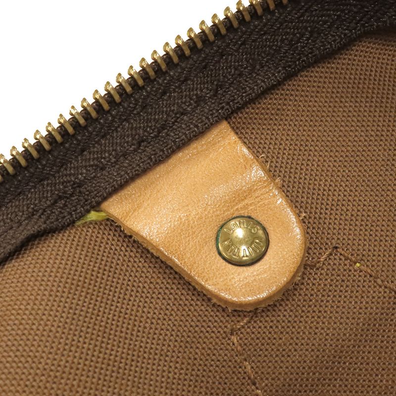 Louis Vuitton Handbag Speedy 30 Monogram Canvas Monogram Gold Hardware Brown