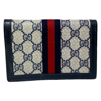Gucci Parfums Sherry Ivory And Navy GG Pattern Leather