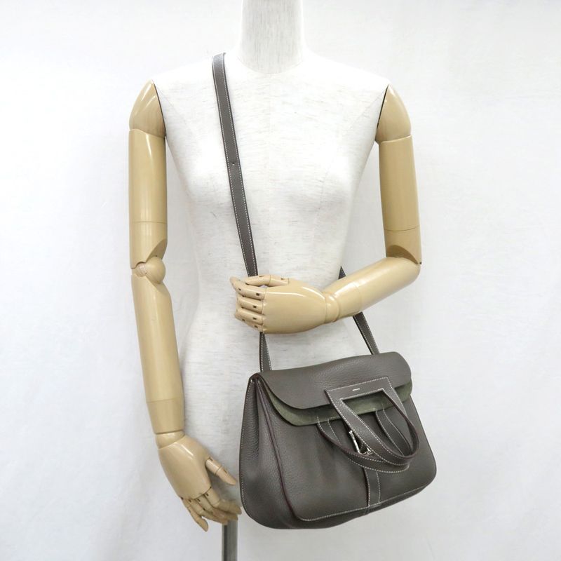 Hermes Alzan 31 Taurillon Clemence Etain Silva-hardware R 2014 Gray