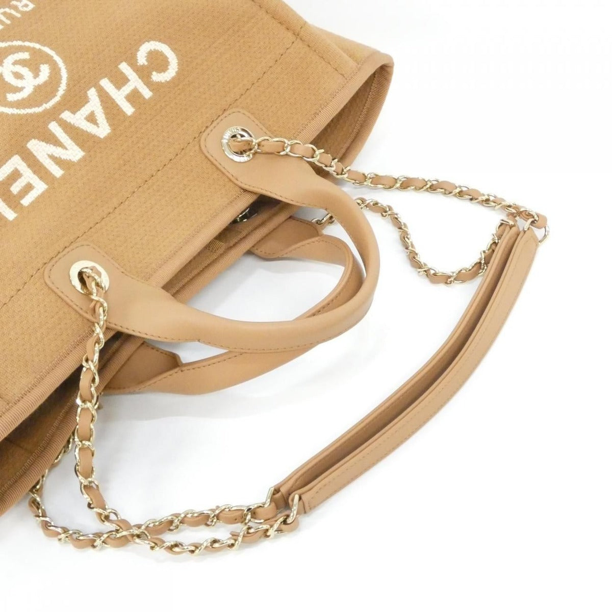 Chanel Deauville Handbag Brown — view 5