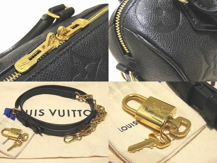 Louis Vuitton Speedy 20 Bandouliere 2WAY Handbag M58953 Empreinte Noir Black