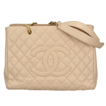 Chanel Grand Shopping Tote GST Caviar Leather Beige