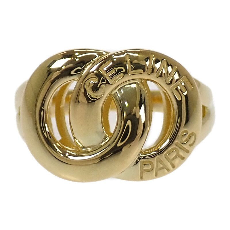 Celine Double Circle Rin 18K Yellow Gold Ring