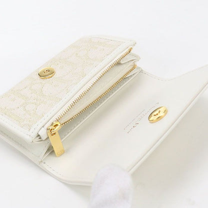 DIOR Glycine Wallet 30 Montaigne S2300 UNRG M01E Coin Purse Jacquard Women's