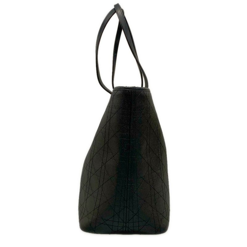 Dior/christian Dior Tote Bag Panarea Black Logo Charm None Leather