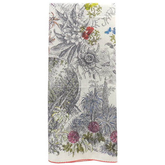 Hermes Shawl Carre 140 Carre Geant Cashmere Silk Beige and Multicolor [le